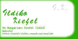 ildiko kiefel business card